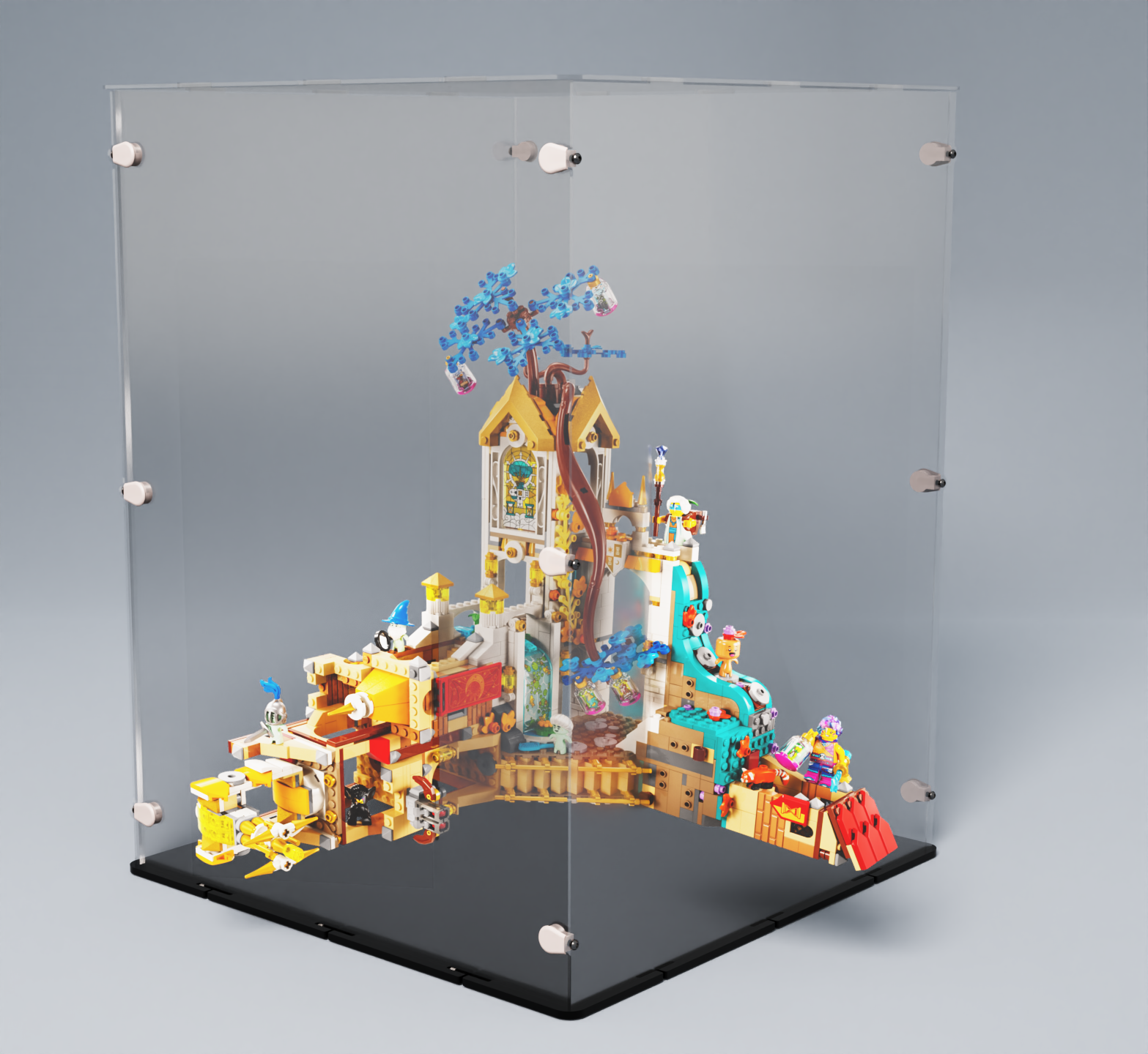 Vetrina in plexiglass con copertura per il tuo modello LEGO® Castello di Nocturnia 71486
